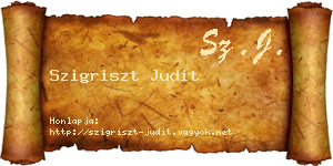 Szigriszt Judit névjegykártya