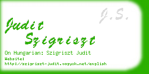 judit szigriszt business card